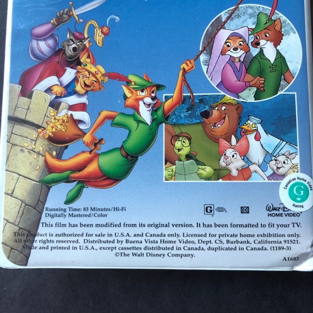 Disney VHS ROBIN HOOD “Masterpiece Collection” - Picture 4 of 13